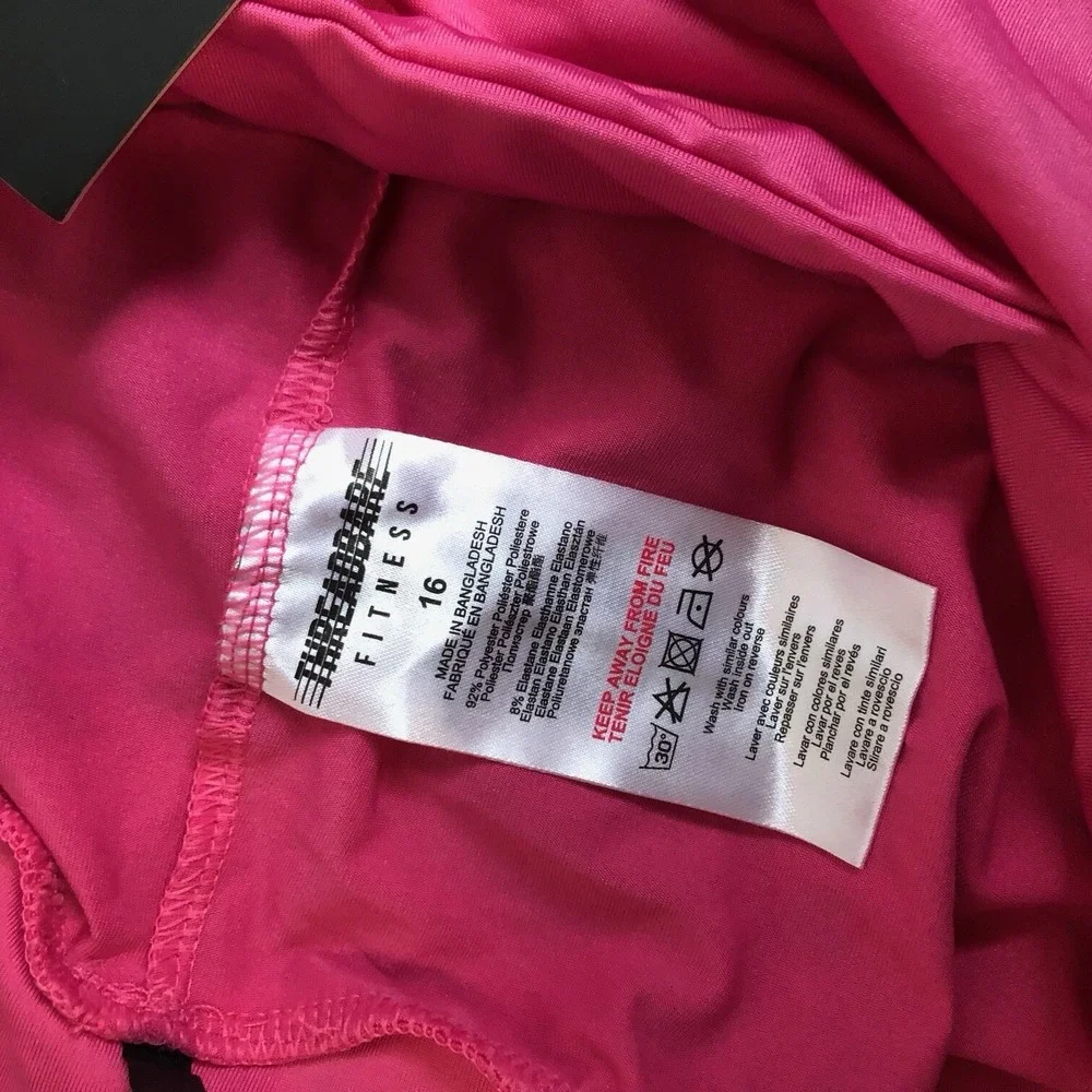 Threadbare Fitness Pink Active Shorts Womens Size 12 US Drawstring Side Gym Yoga